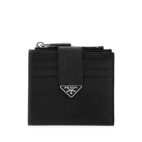 PRADA Wallet Saffiano Leather Black - Picture 1 of 2